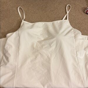 White Spaghetti Strap athletic dress